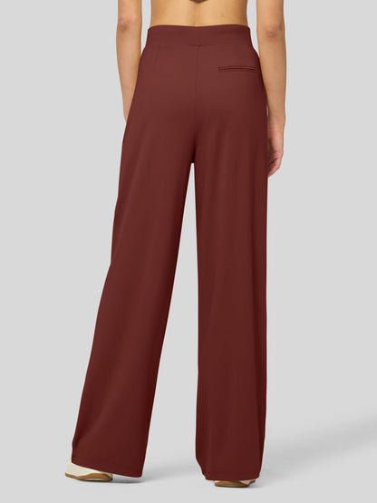 Lavisa - Women's Stretchy Wide Leg Dress Pants - Work & Casual