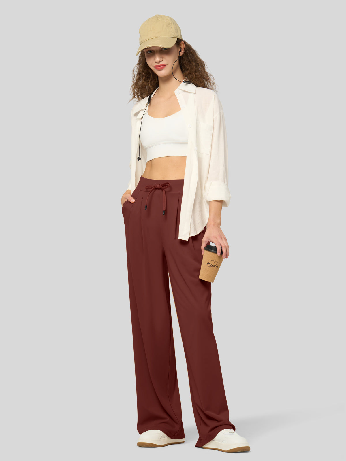 Lavisa - Women's Stretchy Wide Leg Dress Pants - Work & Casual