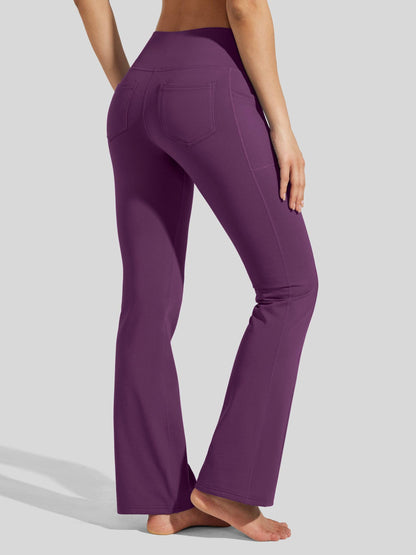 Lavisa - Women's Fleece-Lined Bootcut Yoga Pants - Warm Winter Leggings