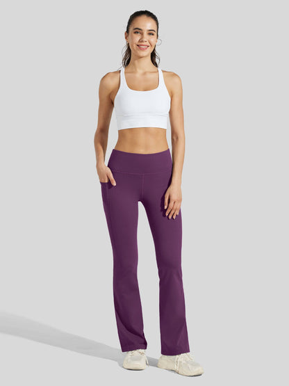 Lavisa - Women's Fleece-Lined Bootcut Yoga Pants - Warm Winter Leggings