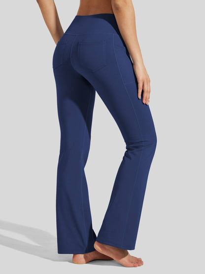 Lavisa - Women's Fleece-Lined Bootcut Yoga Pants - Warm Winter Leggings