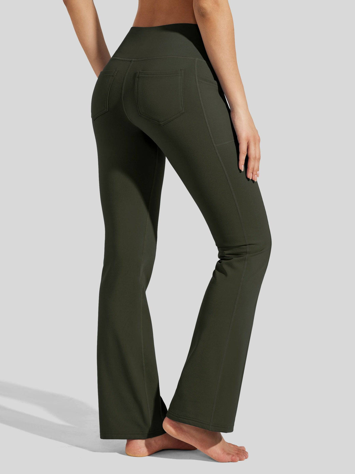Lavisa - Women's Fleece-Lined Bootcut Yoga Pants - Warm Winter Leggings