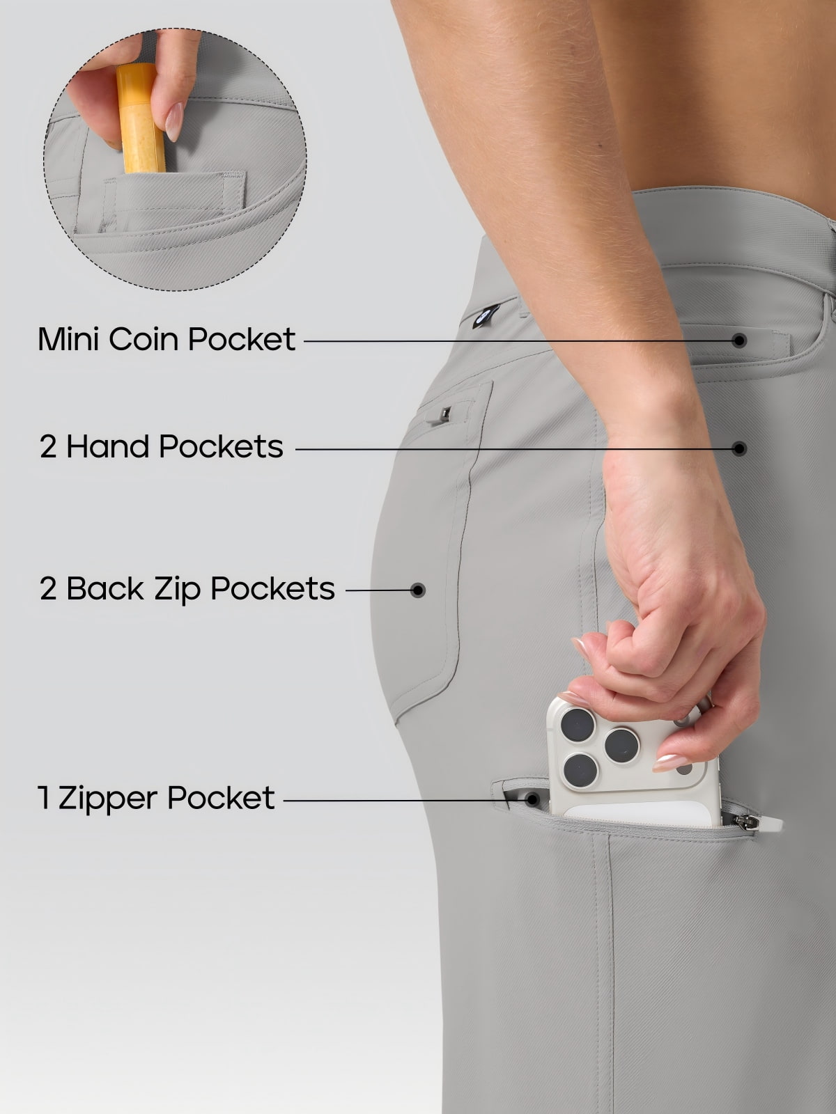 Lavisa - Women's Lightweight Hiking Pants - Stretch & Sun Protection