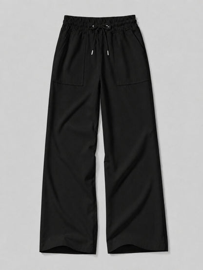 Lavisa - Women's Cotton Linen Wide Leg Drawstring Pants