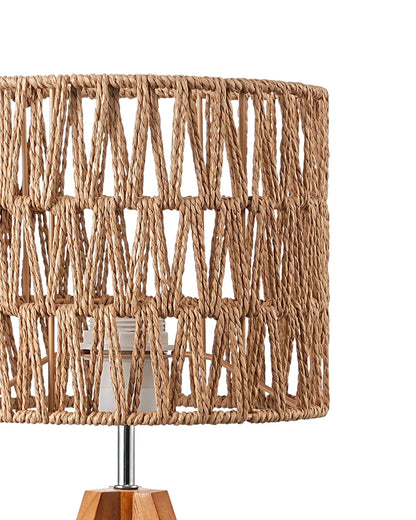 Lavisa - Boho Rattan Tripod Table Lamp with Woven Shade