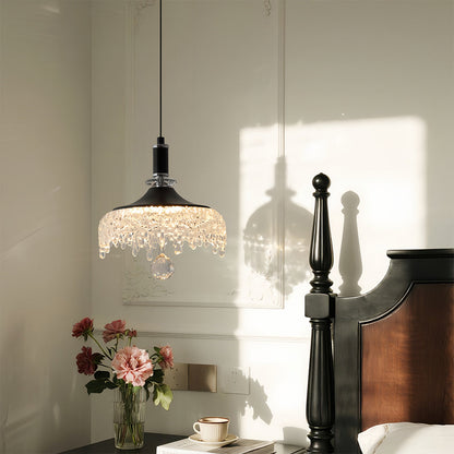 Lavisa - French Style Acrylic Bowl Pendant Light in Black