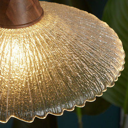 Lavisa - Wabi Sabi Wood and Glass Pendant Light Japanese Ceiling Lamp