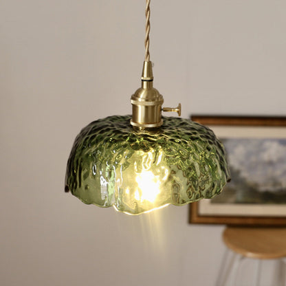 Lavisa - Hammered Glass Pendant Light Nordic Brass Ceiling Lamp