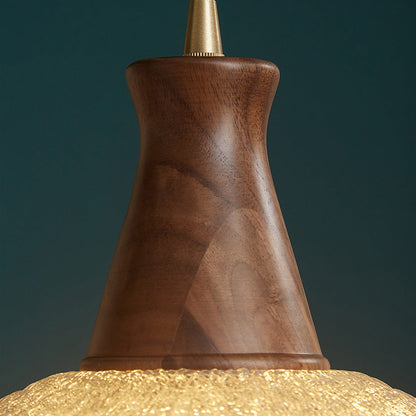Lavisa - Wabi Sabi Wood and Glass Pendant Light Japanese Ceiling Lamp