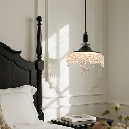 Lavisa - French Style Acrylic Bowl Pendant Light in Black