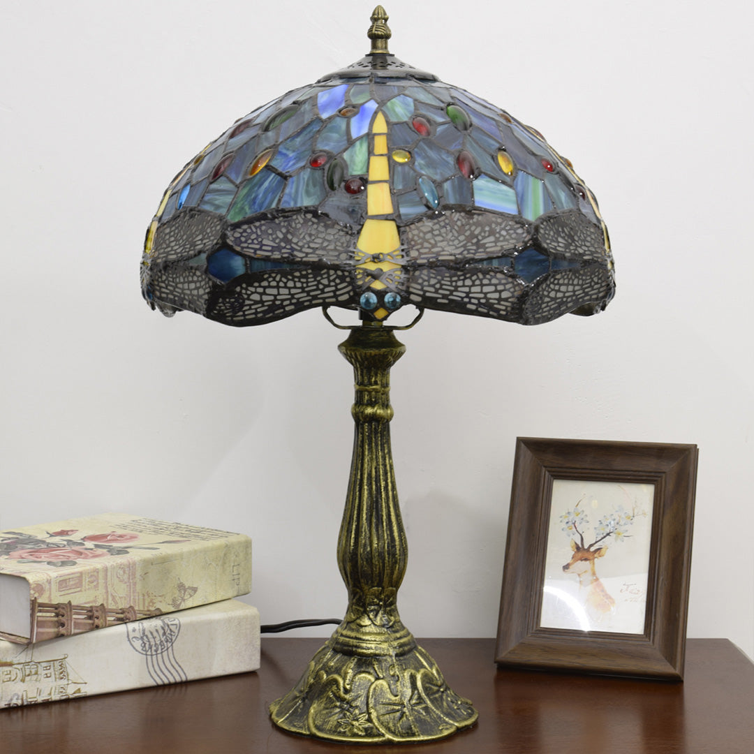 Lavisa - Cracked Glass Pendant Light Brass and Walnut Ceiling Fixture