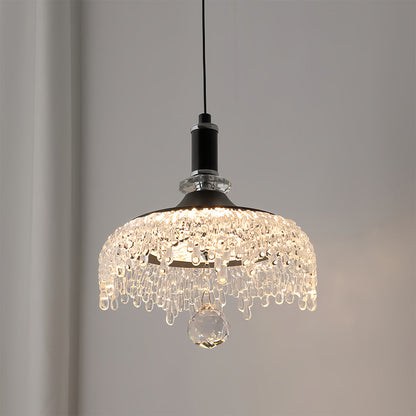 Lavisa - French Style Acrylic Bowl Pendant Light in Black