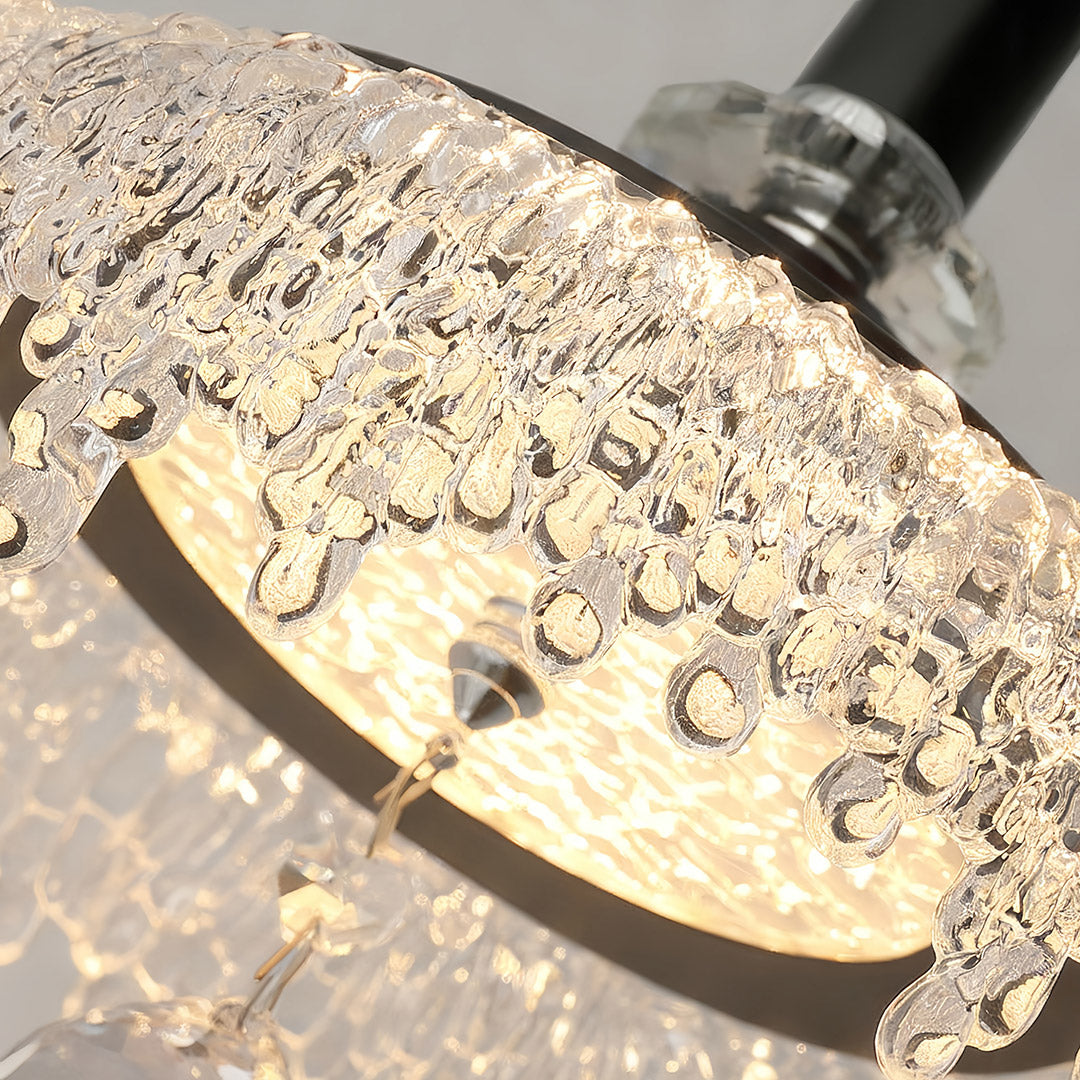 Lavisa - French Style Acrylic Bowl Pendant Light in Black