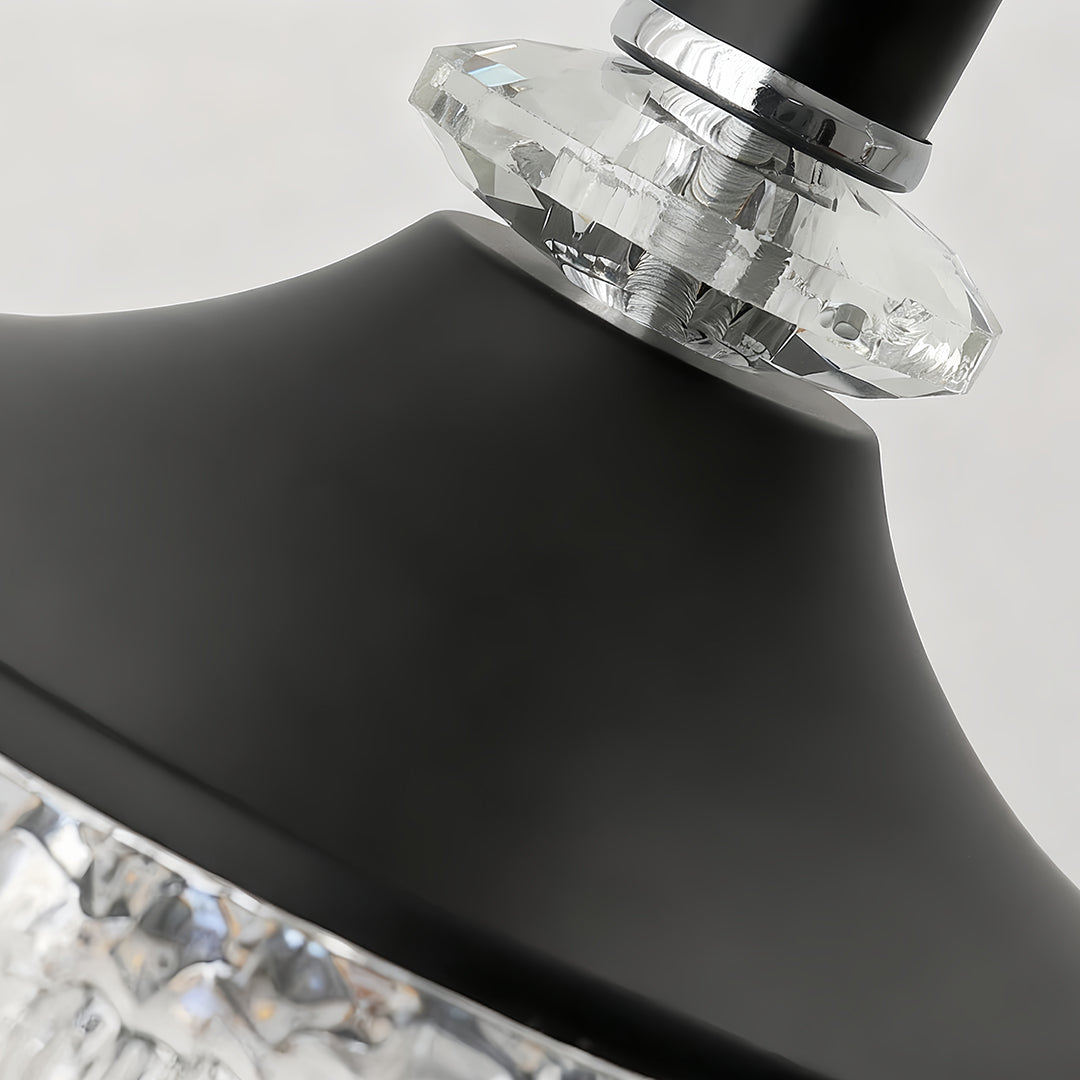 Lavisa - French Style Acrylic Bowl Pendant Light in Black