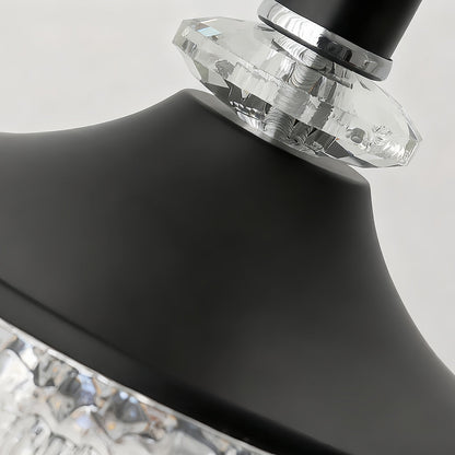 Lavisa - French Style Acrylic Bowl Pendant Light in Black