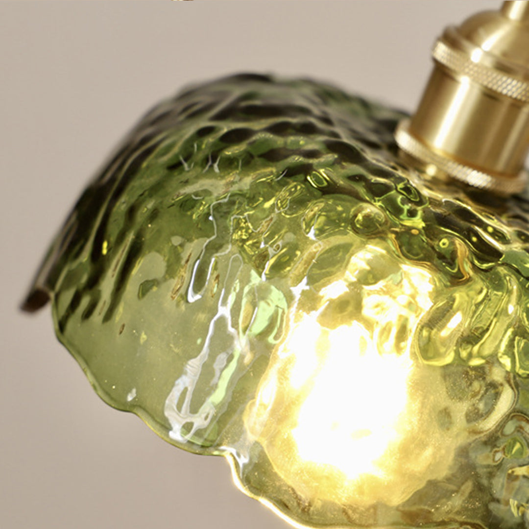 Lavisa - Hammered Glass Pendant Light Nordic Brass Ceiling Lamp
