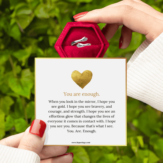 Lavisa - Inspirational You Are Enough Ring - Adjustable Comfort Jewelry
