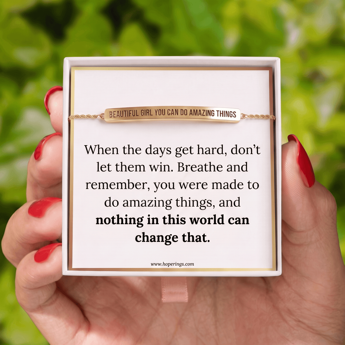 Lavisa - Motivational Message Card Bracelet