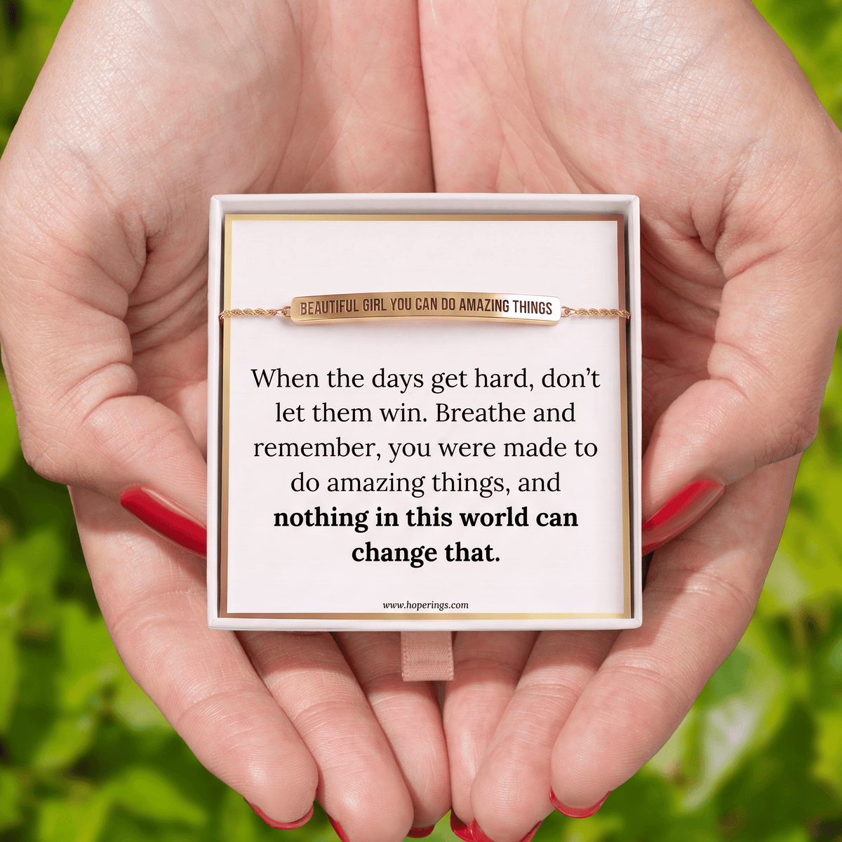 Lavisa - Motivational Message Card Bracelet