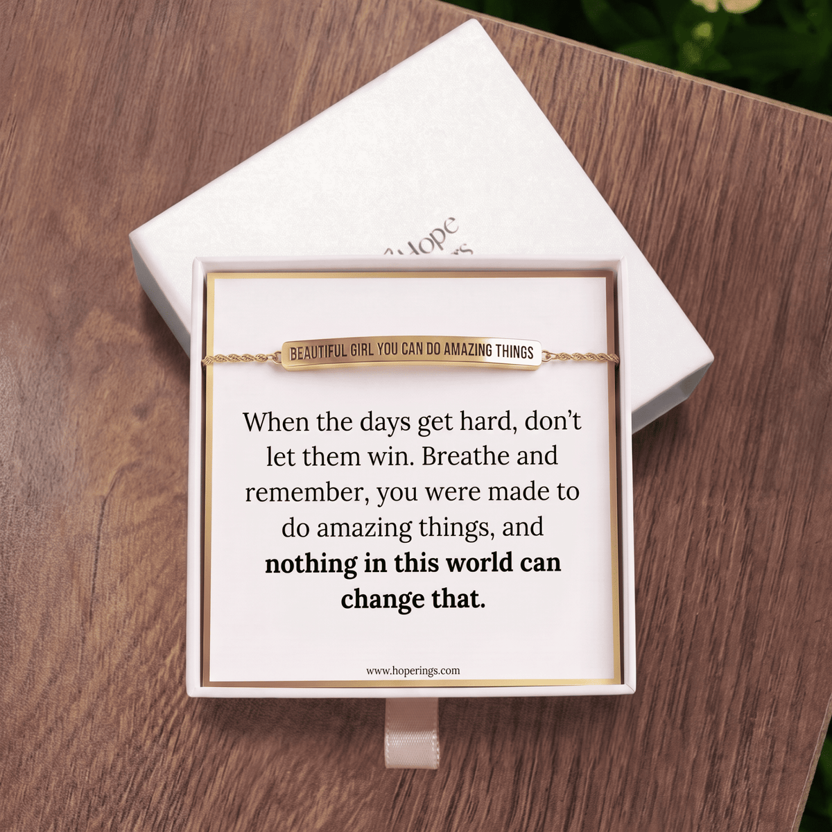 Lavisa - Motivational Message Card Bracelet