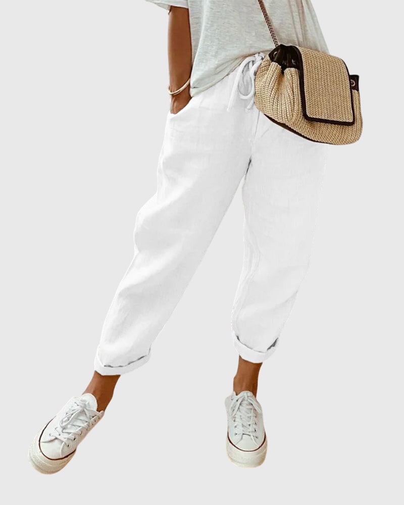 Lavisa - Elegant Women's High Waist Straight Leg Pants