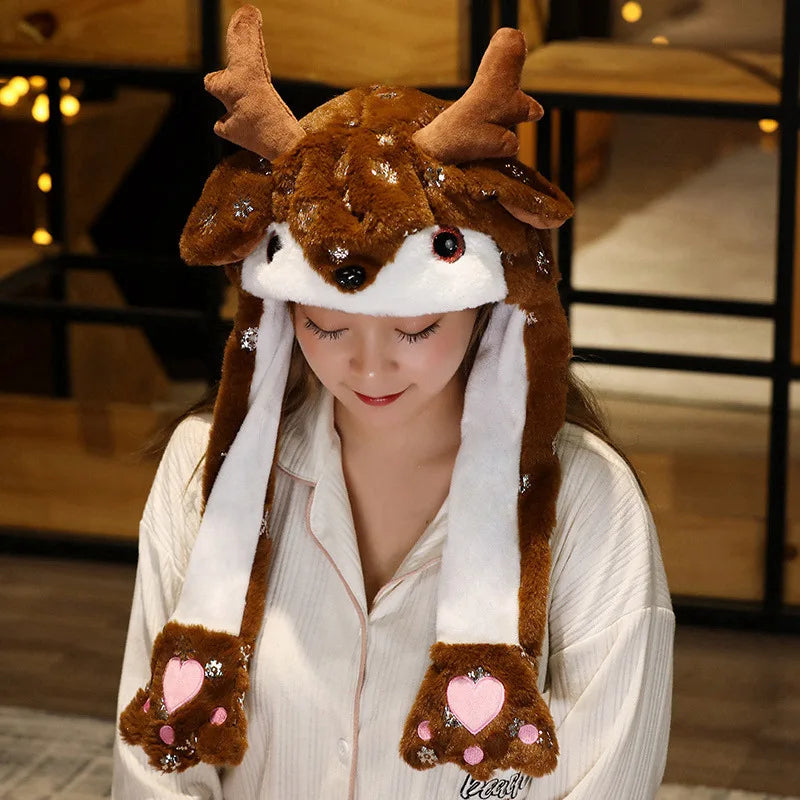 Lavisa - Plush Christmas Santa Hat - Festive Holiday Party Accessory