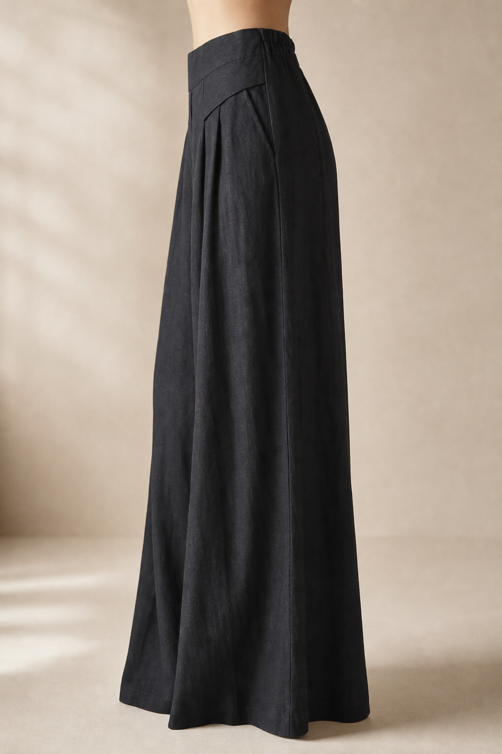 Lavisa - High Waisted Linen Wide Leg Trousers