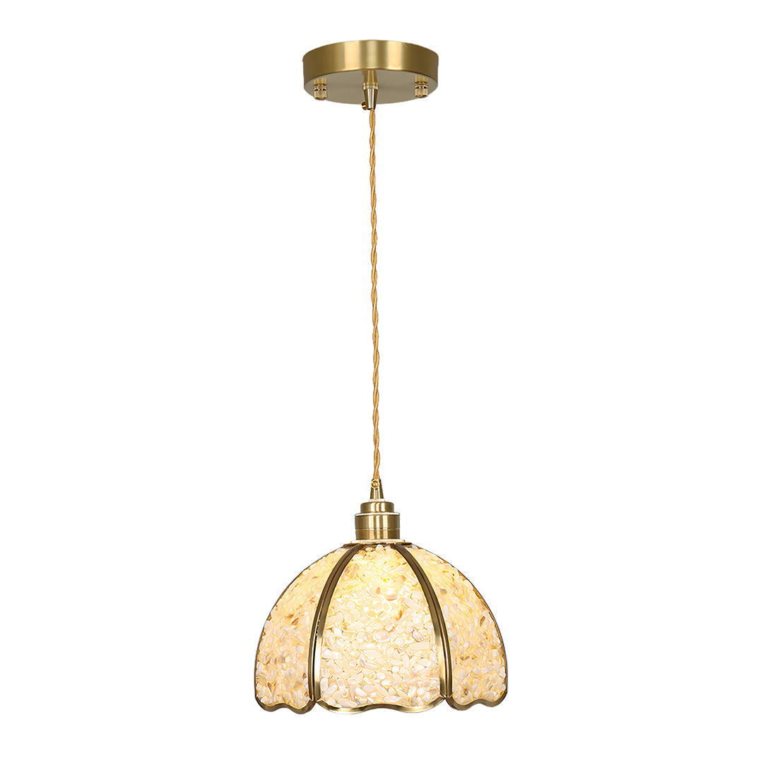 Lavisa - Small Crystal Dome Pendant Light Dimmable Copper Fixture