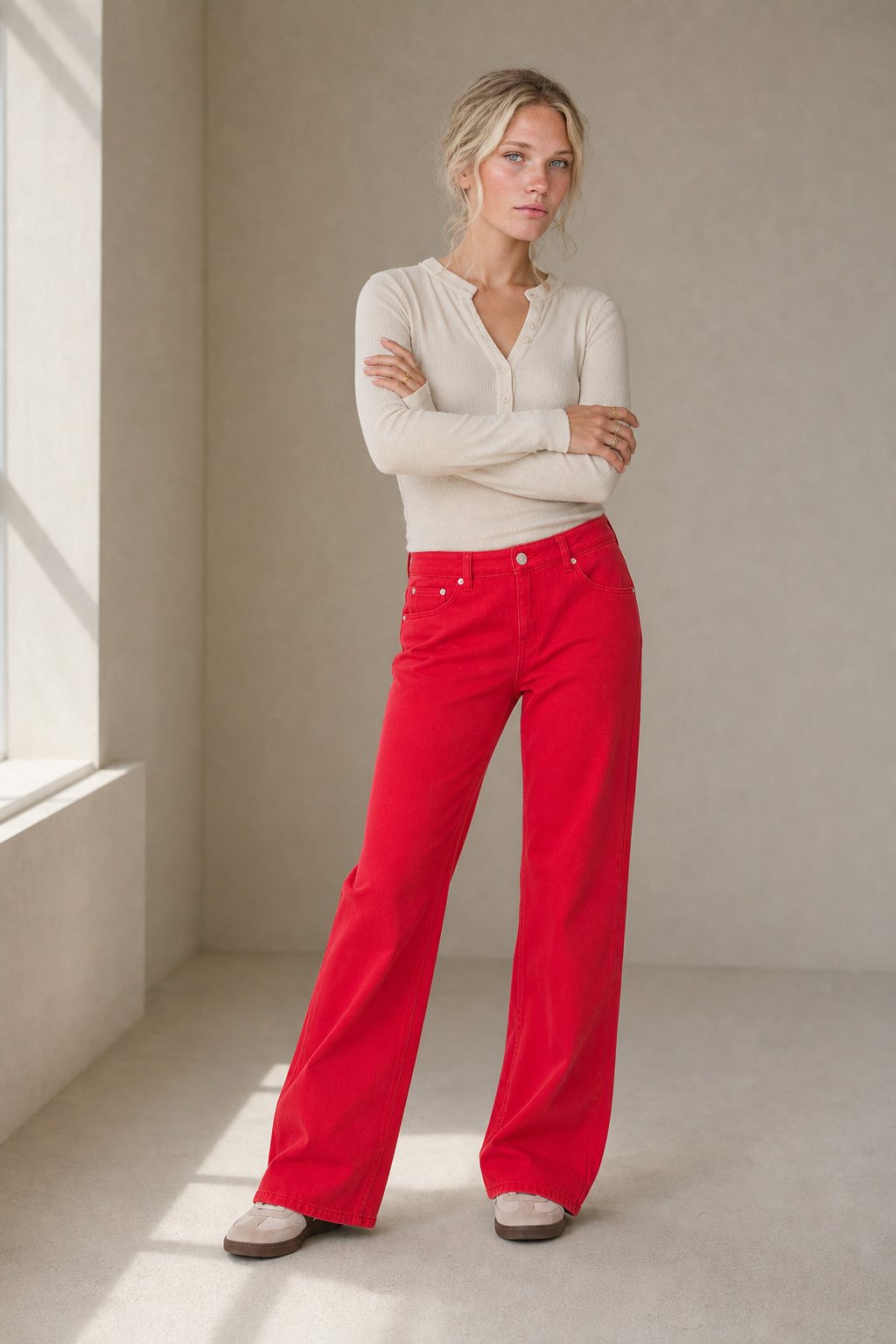 Lavisa - High Waisted Straight Leg Jeans