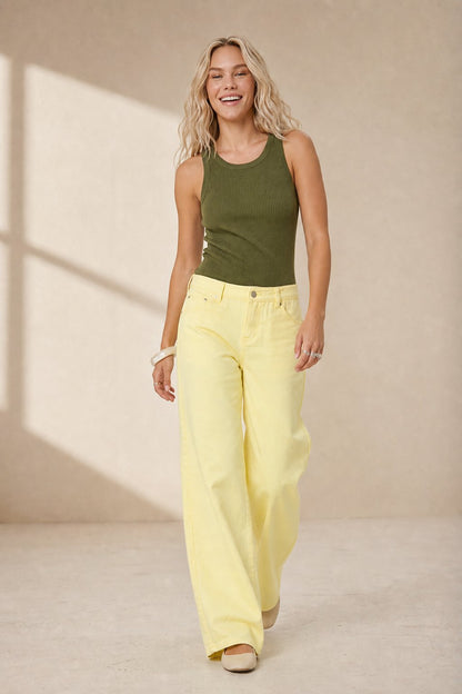 Lavisa - High Waisted Straight Leg Jeans