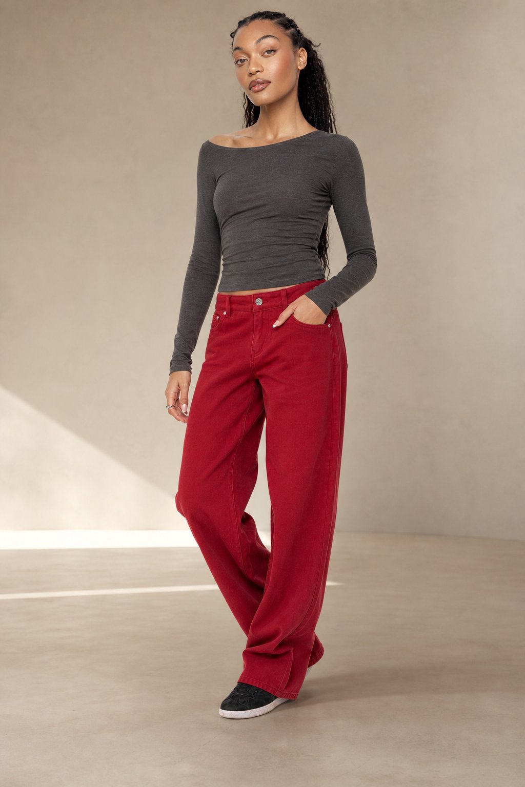 Lavisa - High Waisted Straight Leg Jeans