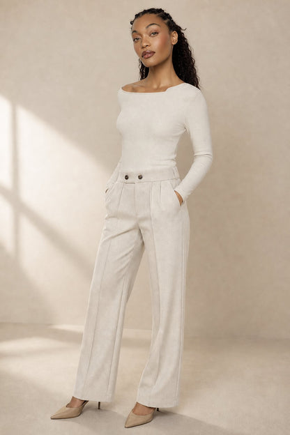 Lavisa - Arden Wool Blend Flare Trousers