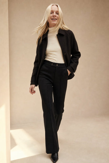 Lavisa - Arden Wool Blend Flare Trousers