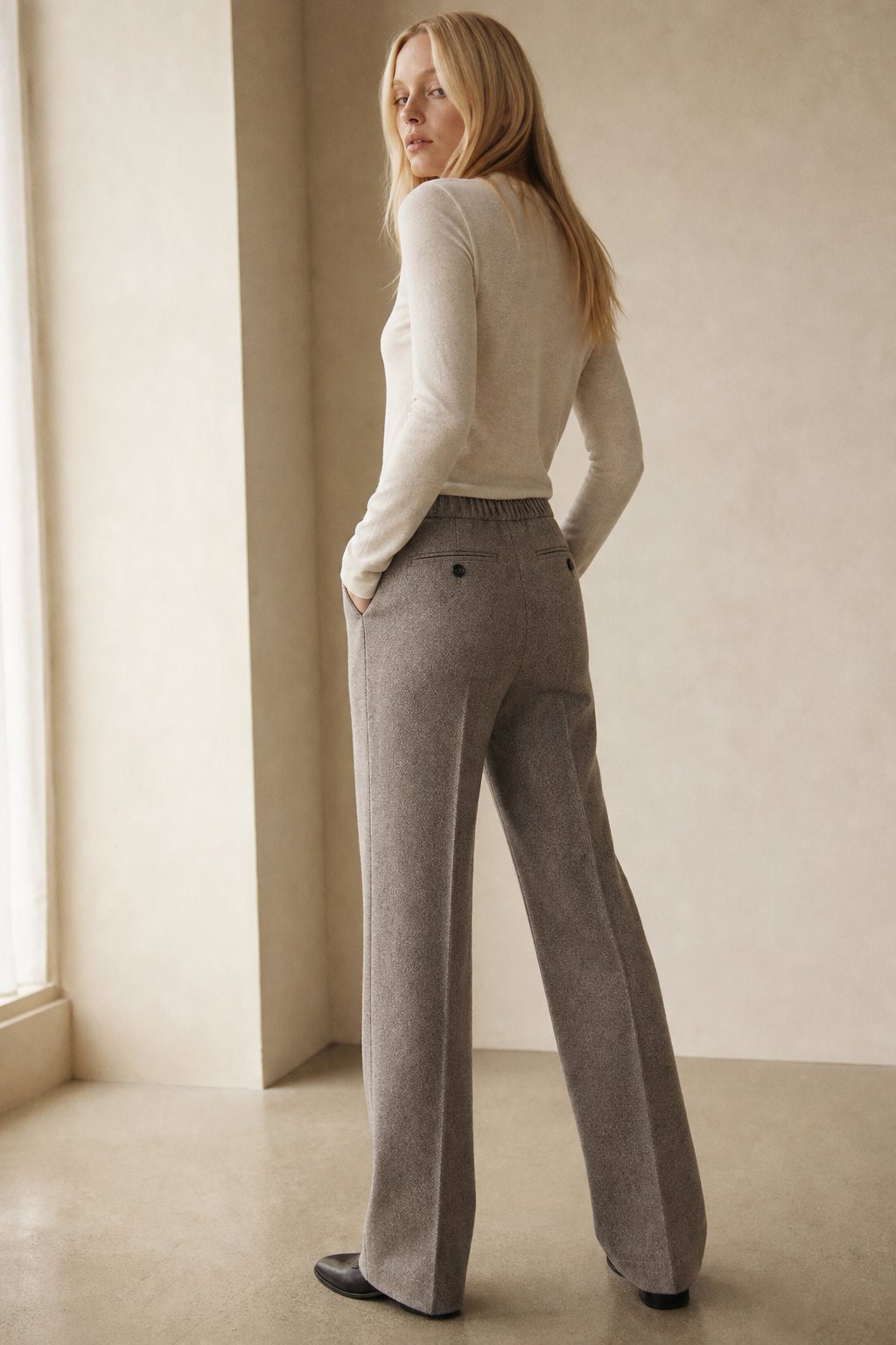 Lavisa - Arden Wool Blend Flare Trousers