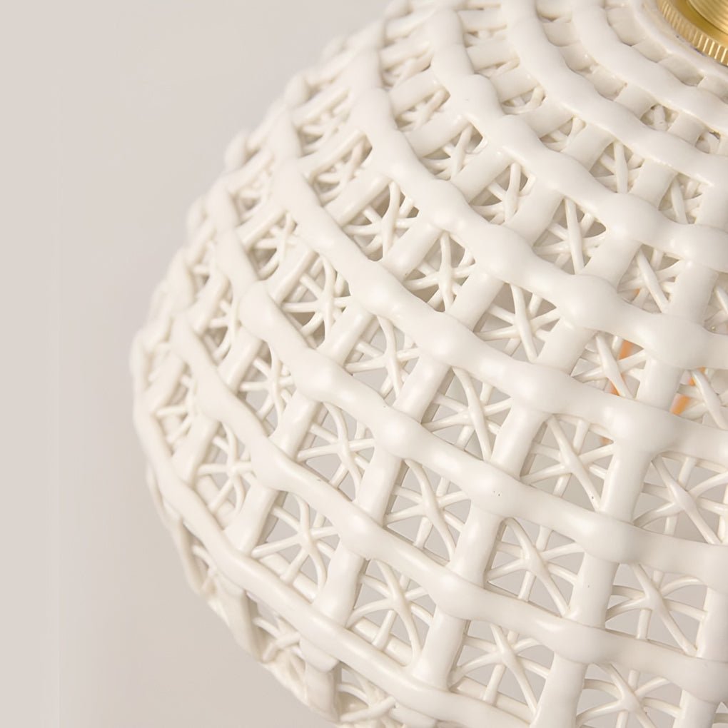Lavisa - Ceramic Semi Globe Pendant Light with Brass Finish