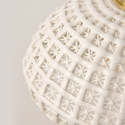 Lavisa - Ceramic Semi Globe Pendant Light with Brass Finish