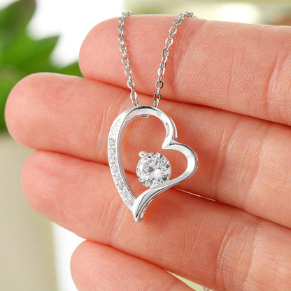 Lavisa - Daughter Forever Love Heart Necklace Gift