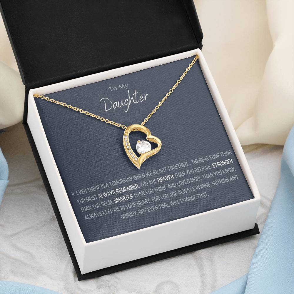 Lavisa - Daughter Forever Love Heart Necklace Gift