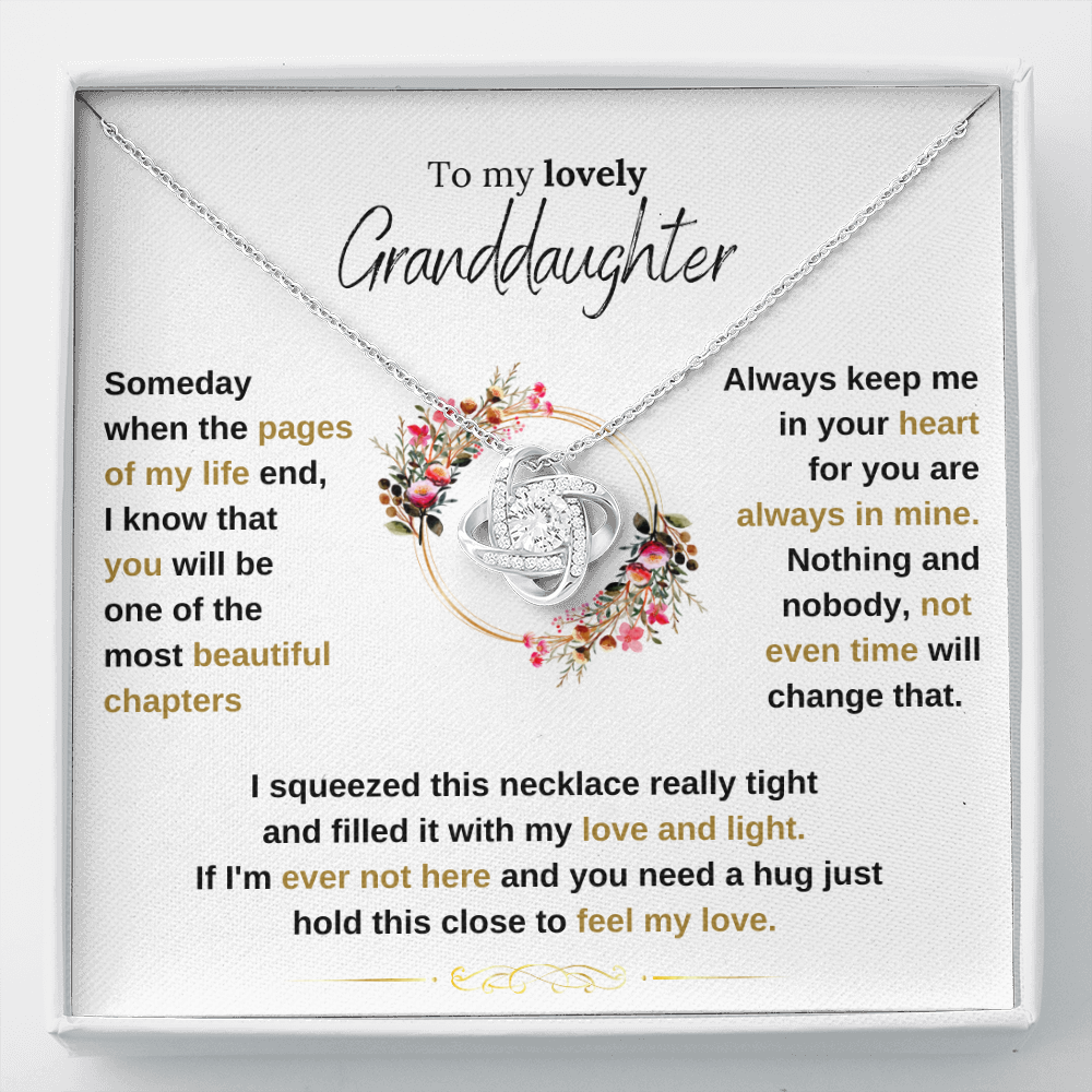 Lavisa - To My Granddaughter Love Knot Necklace