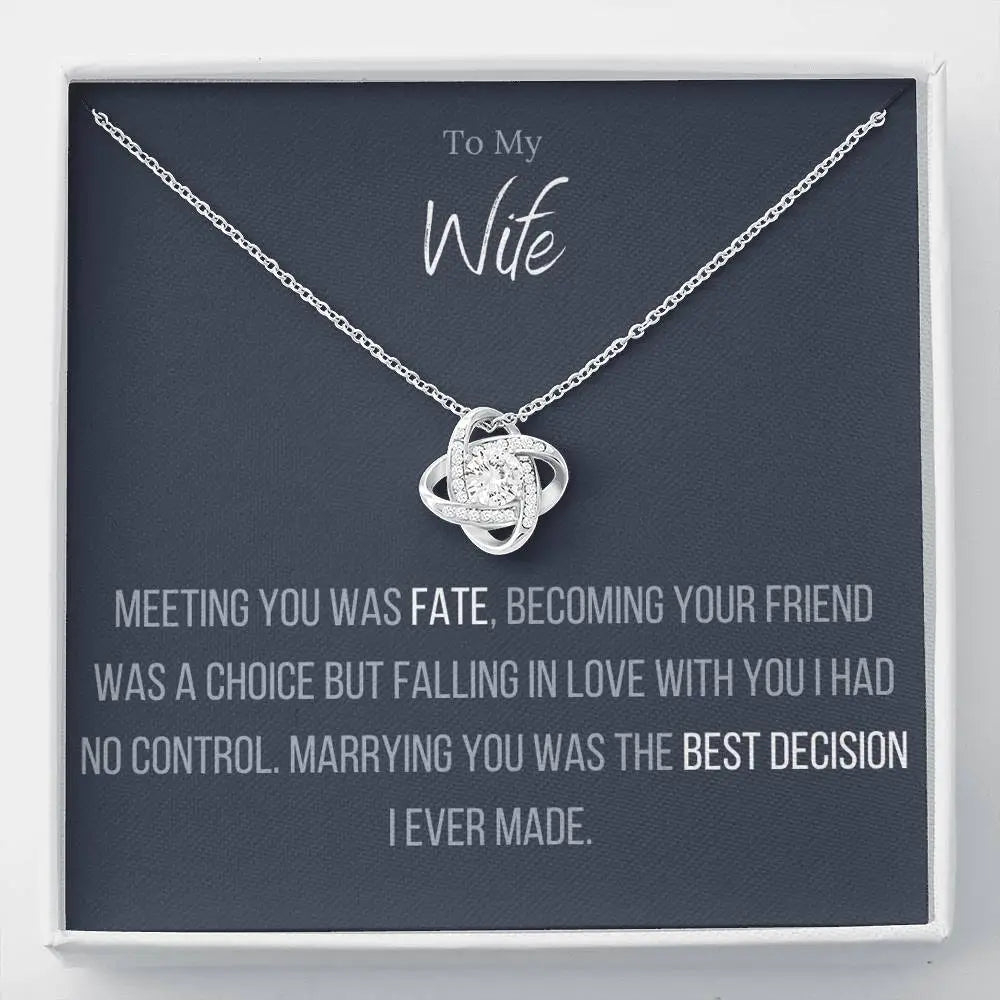Lavisa - Wife Infinity Love Knot Necklace Gift