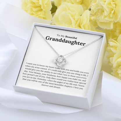 Lavisa - To My Granddaughter Heart Walks With You Necklace