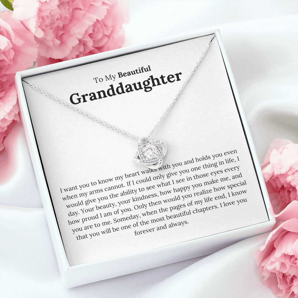 Lavisa - To My Granddaughter Heart Walks With You Necklace