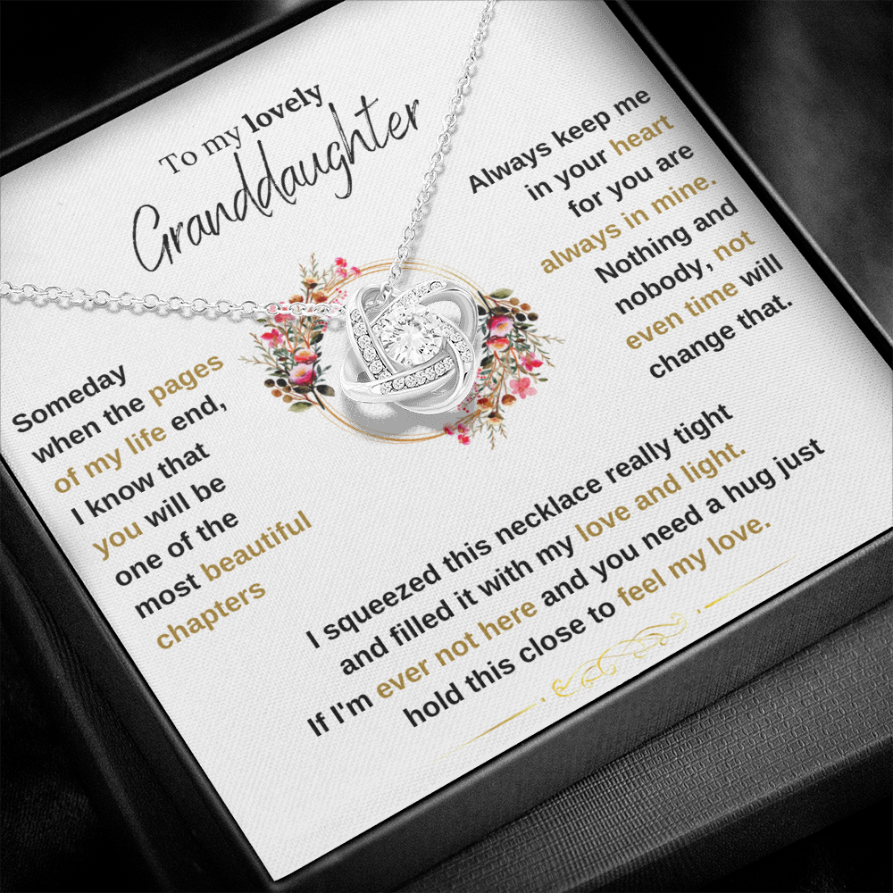 Lavisa - To My Granddaughter Love Knot Necklace