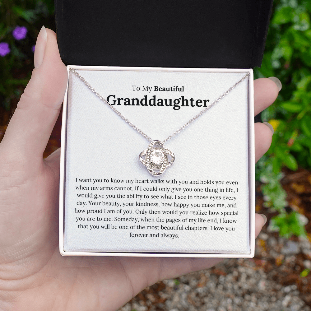 Lavisa - To My Granddaughter Heart Walks With You Necklace