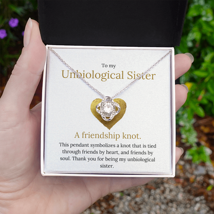 Lavisa - The Friendship Knot Necklace - Unbiological Sister Gift
