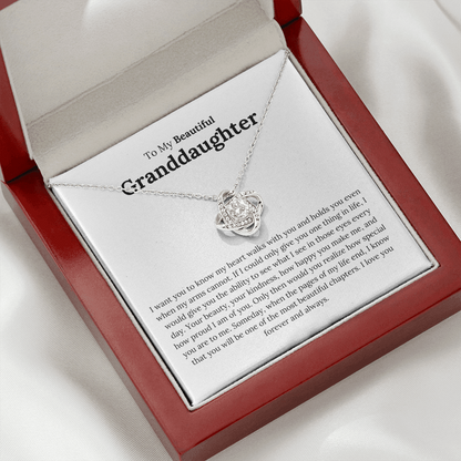 Lavisa - To My Granddaughter Heart Walks With You Necklace