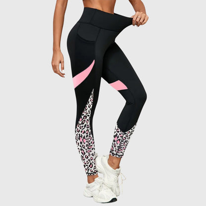 Lavisa - High-Waisted Leopard Print Training Leggings - Women's Activewear