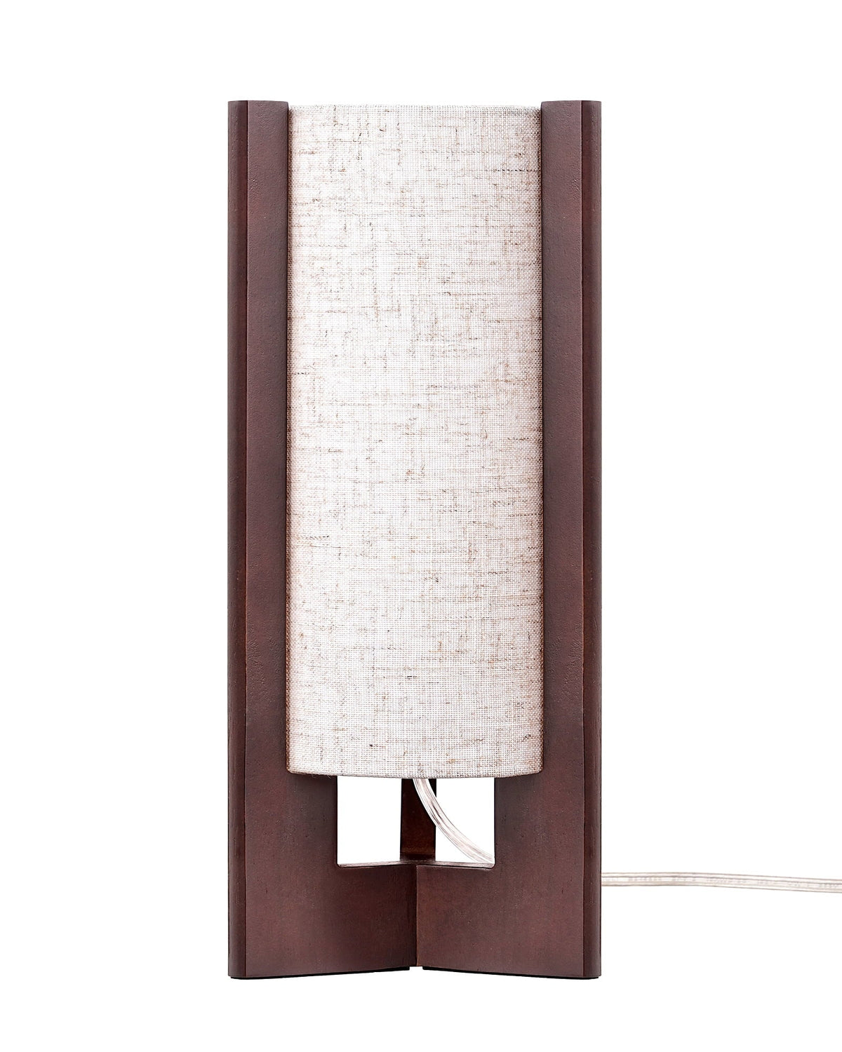 Lavisa - Solid Wood Table Lamp with Linen Shade for Bedroom and Living Room