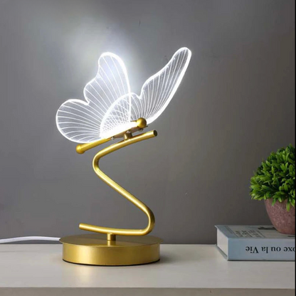Lavisa Nordic Butterfly LED Table Lamp casting soft ambient glow (View 5)
