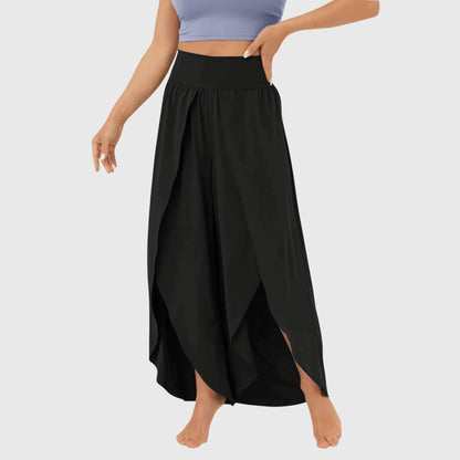 Lavisa - Women's Flared Pants with Built-In Shorts